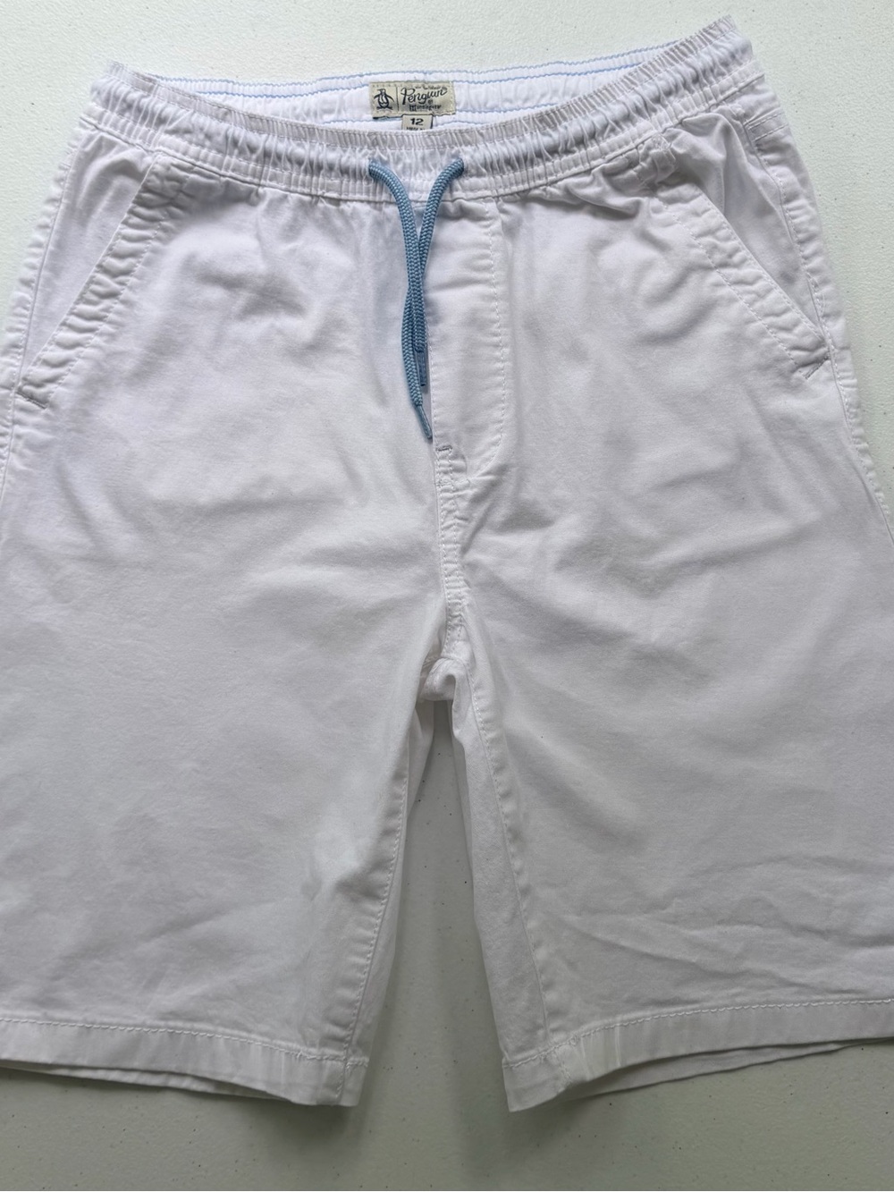 White Boys Casual Drawstring Shorts